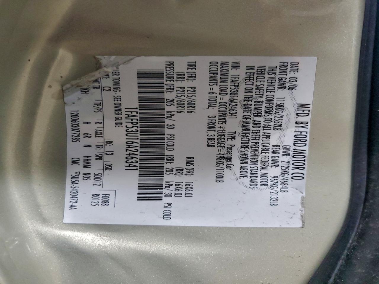 Ford Taurus Se Image 8