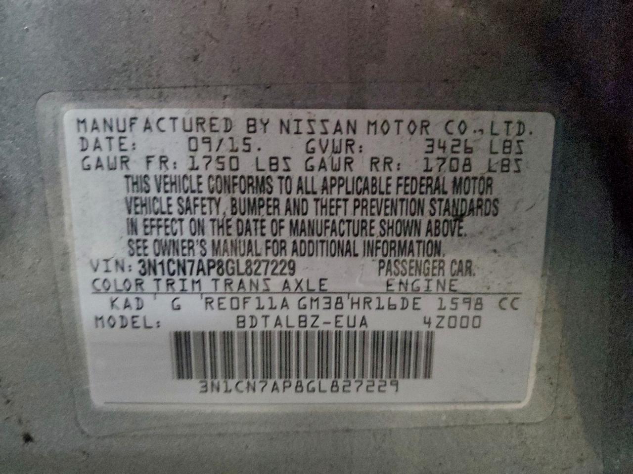 Nissan Versa S Image 11