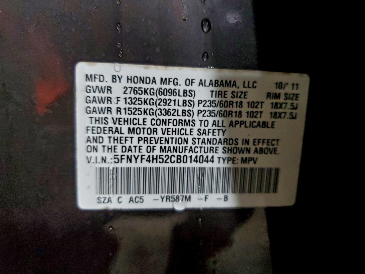 Honda Pilot Exl Image 10