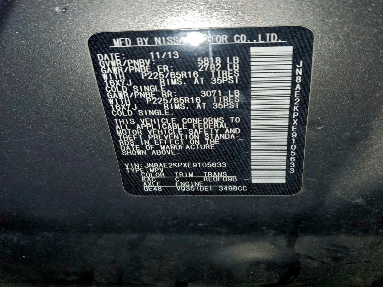 Nissan Quest S Image 14